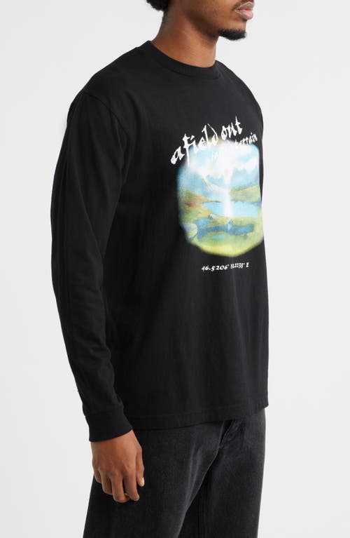 Afield Out Terrain Long Sleeve Graphic T-shirt In Black