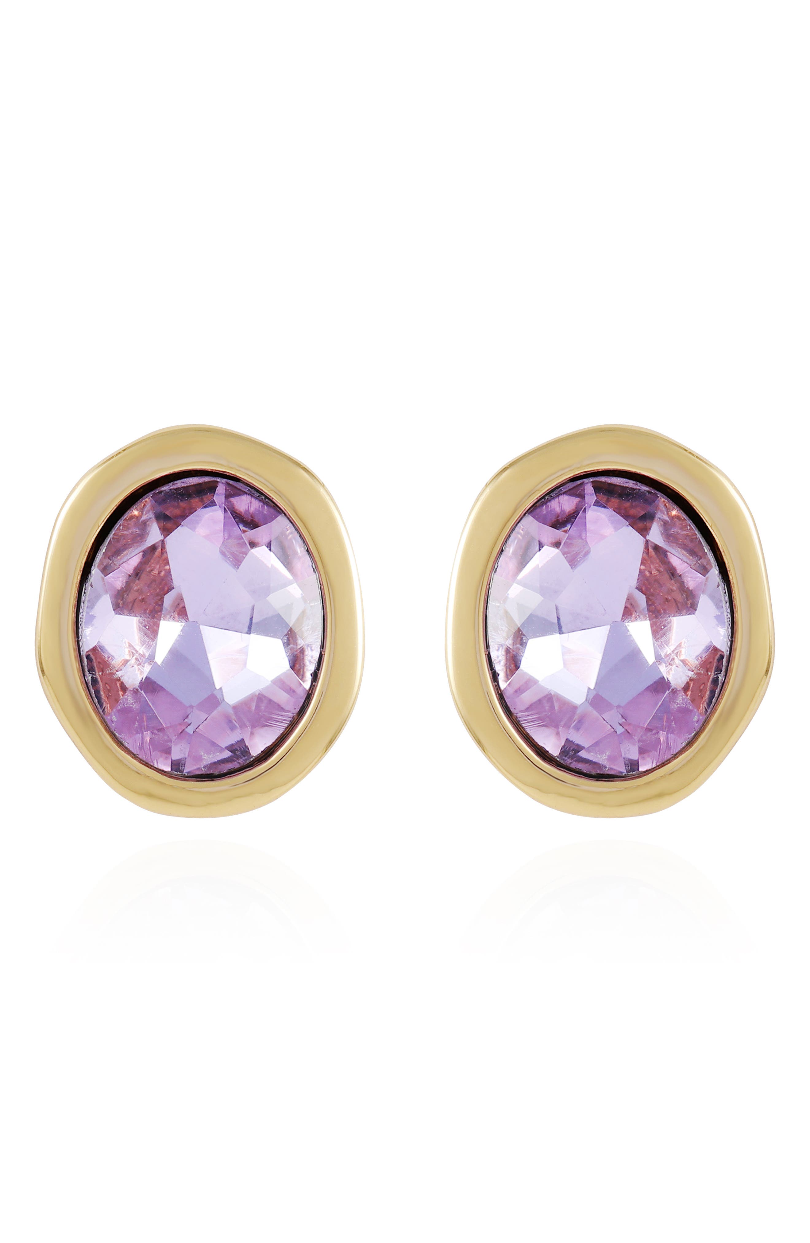 T Tahari Oval Crystal Earrings