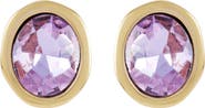 T Tahari Oval Crystal Earrings