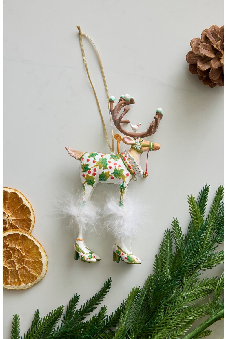 Patience Brewster Dash Away Vixen Ornament, Alternate, color, WHITE