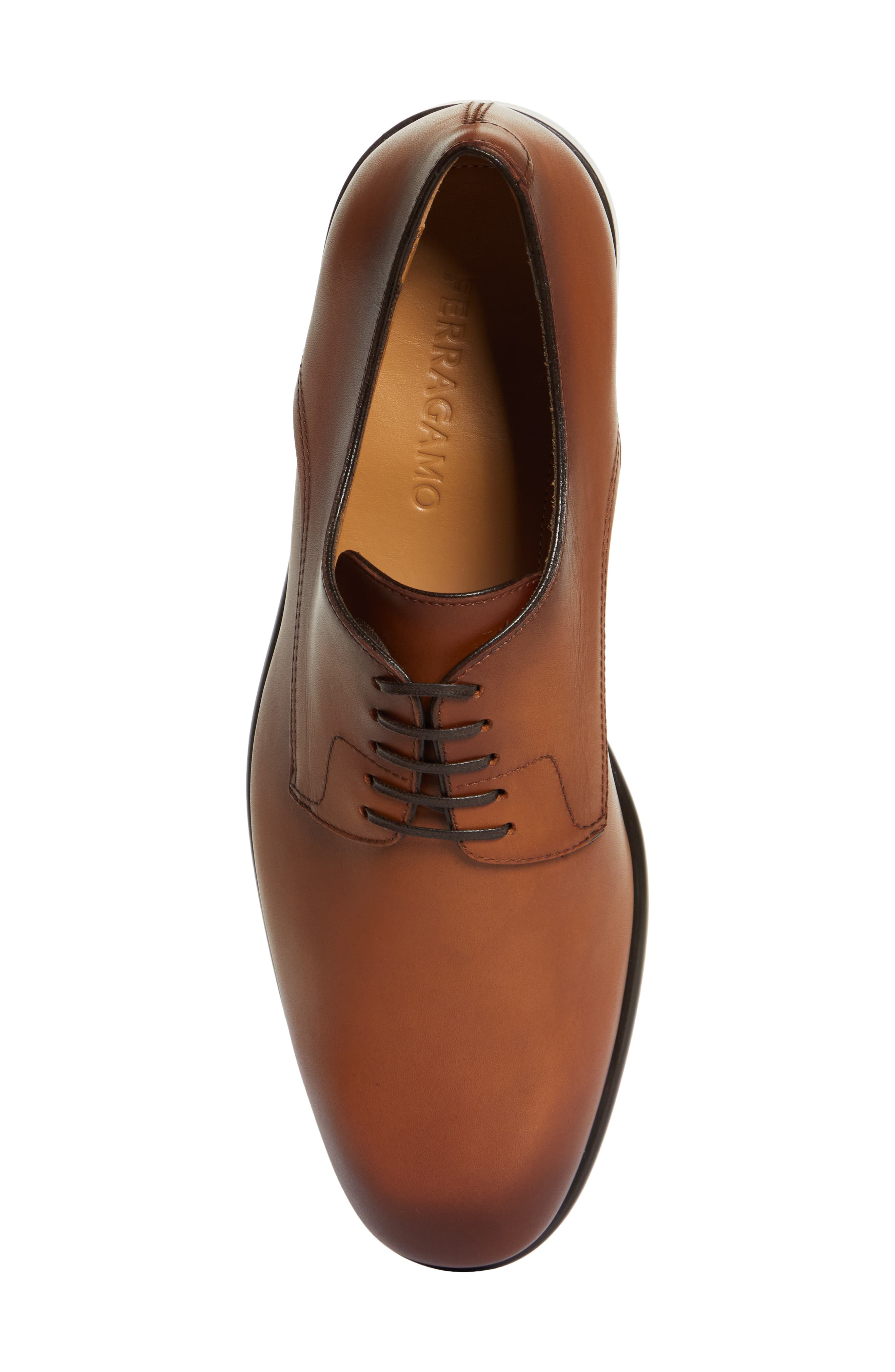 FERRAGAMO Plain Toe Derby, Alternate, color, New Vicuna
