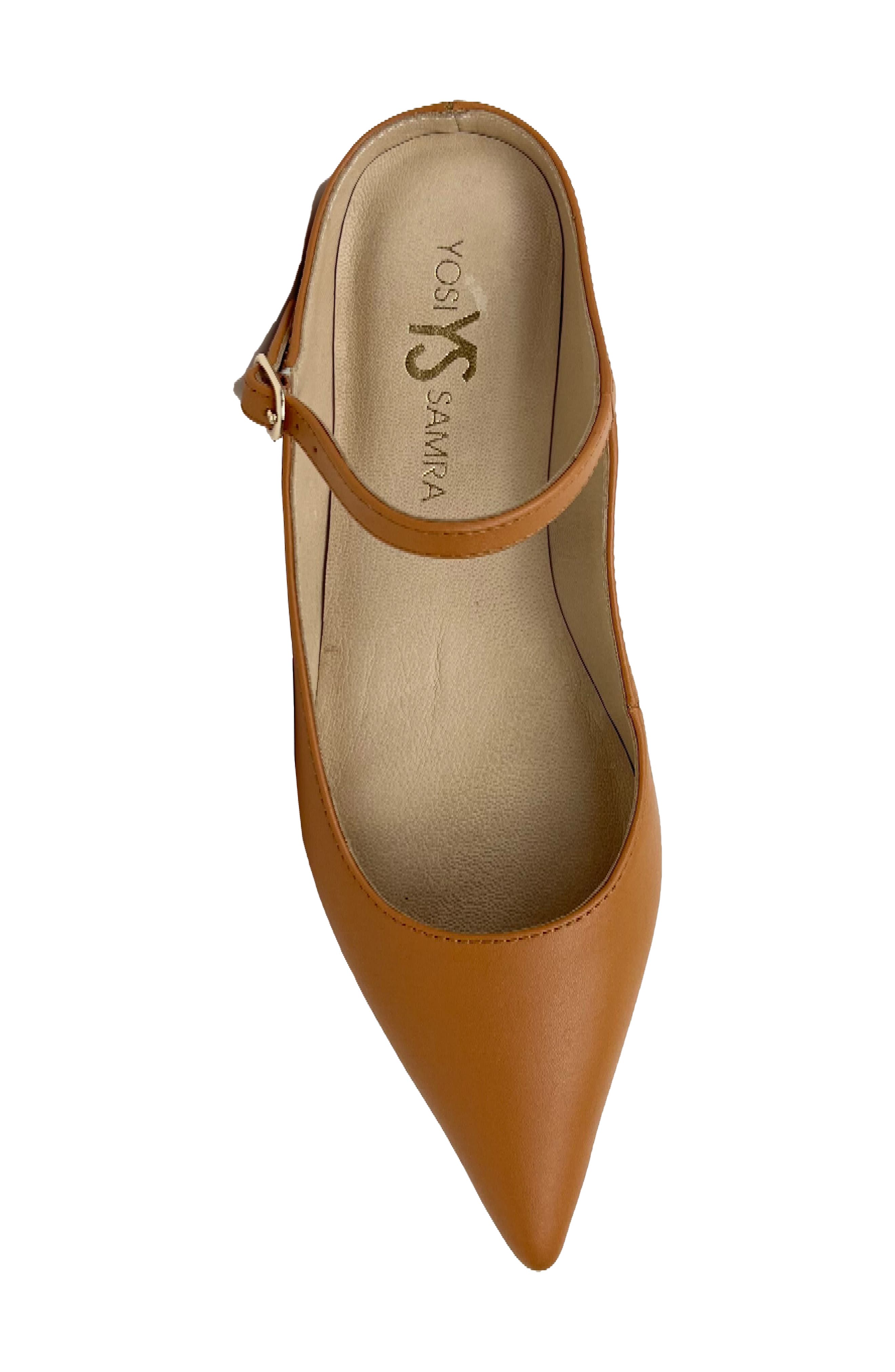 Yosi Samra Vida Pointed Toe Mule, Alternate, color, Whiskey
