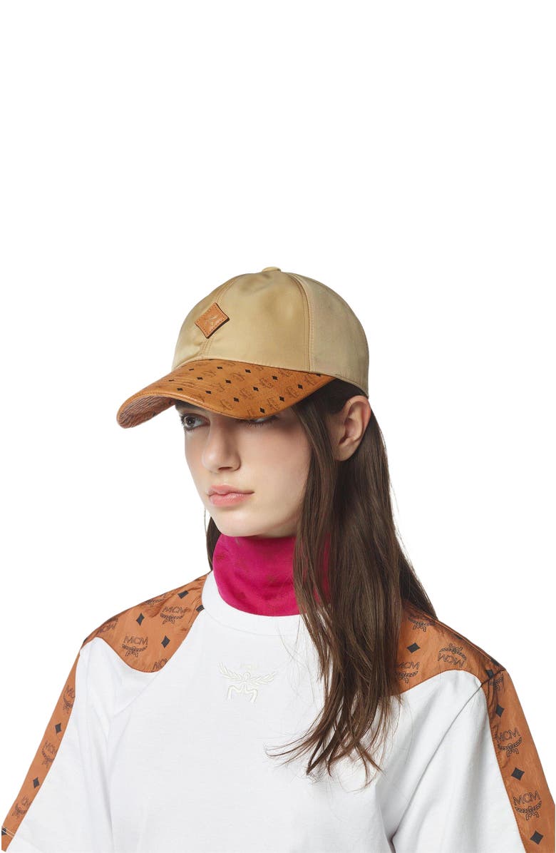 MCM Classic Cap in ECONYL<sup>®</sup> and Leather, Alternate, color,