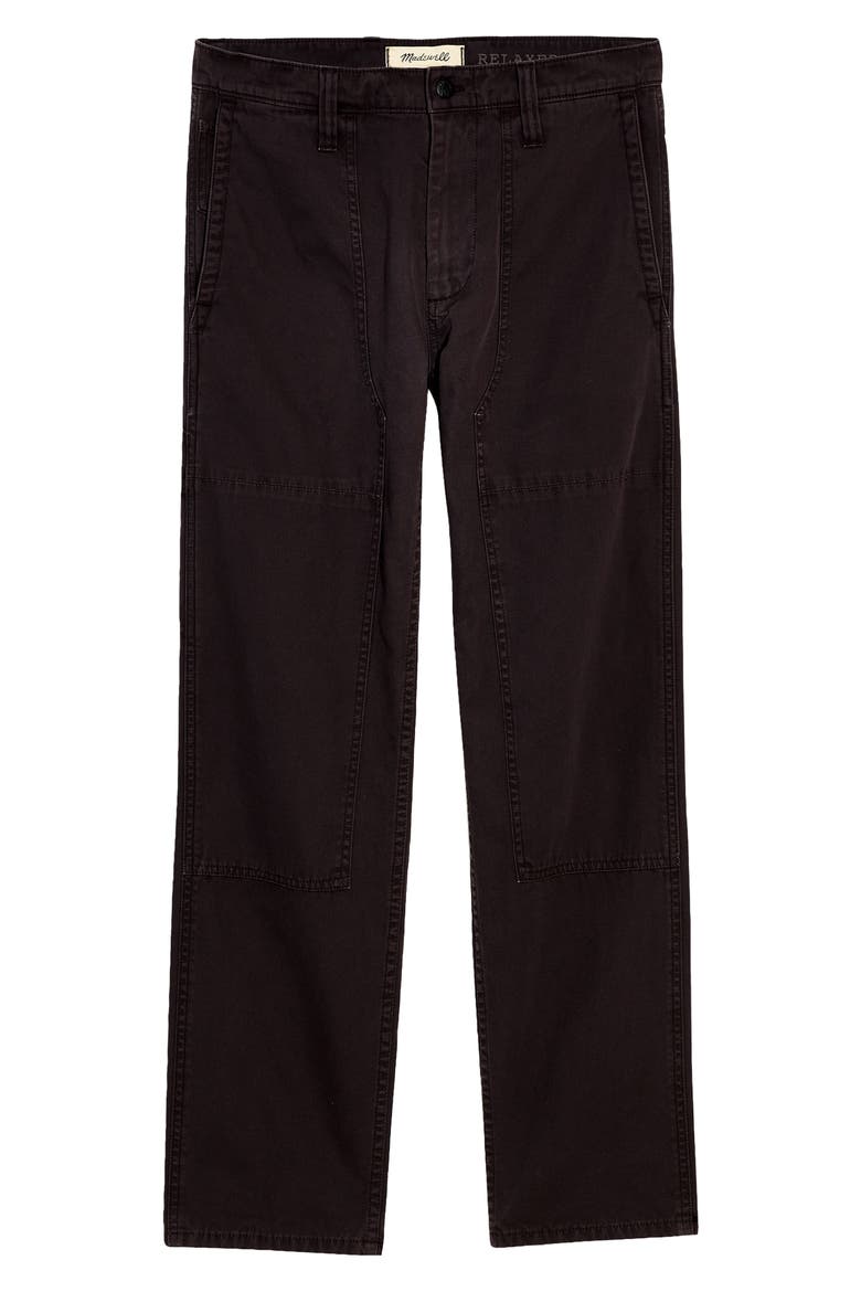 Relaxed Straight Lightweight Workwear Pants, Alternate, color, BLACK COAL