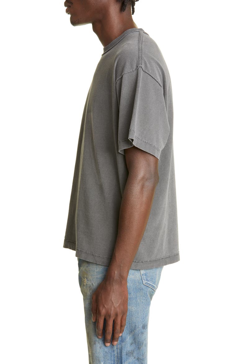 Men's Oversize Reverse Crop T-Shirt, Alternate, color, WASHED BLACK