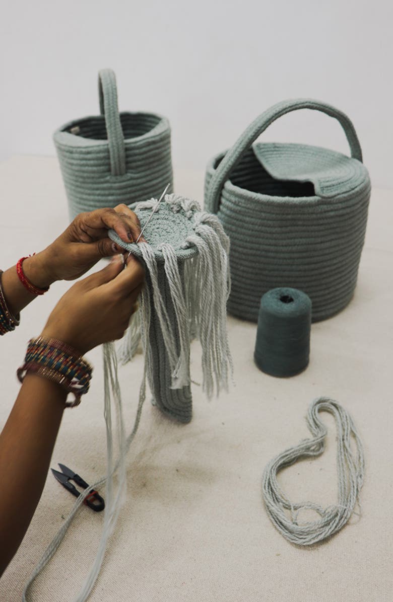 Lorena Canals Water Can Basket, Alternate, color, Vintage Blue