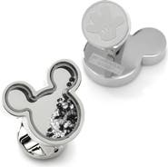 Cufflinks, Inc. x Disney Mickey Silhouette Floating Crystals Cuff Links