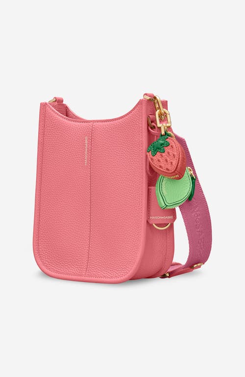 Maison De Sabre Maison De Sabré Mini Leather Saddle Bag In Candy Pink