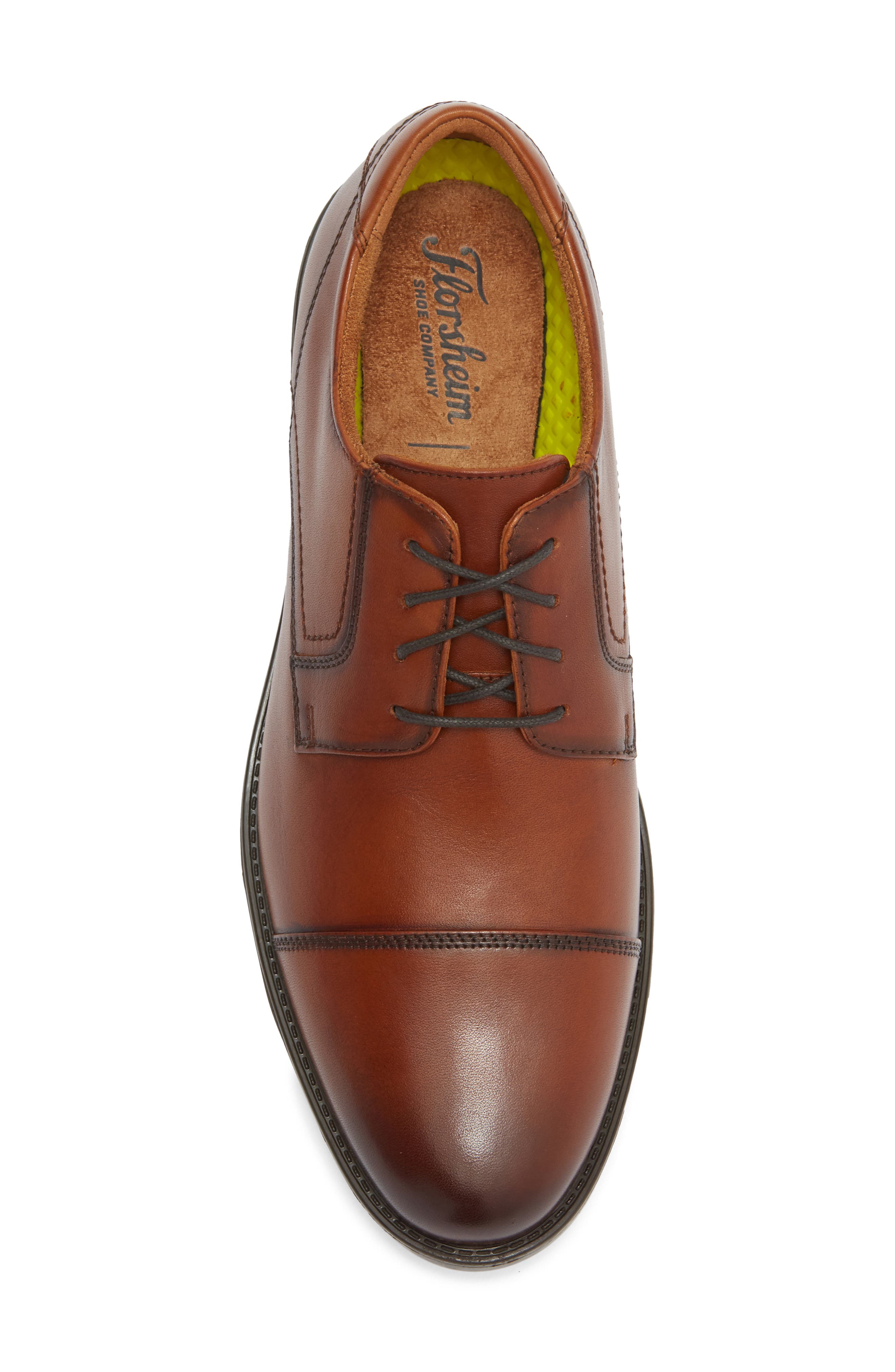 Focal Cap Toe Derby, Alternate, color, COGNAC