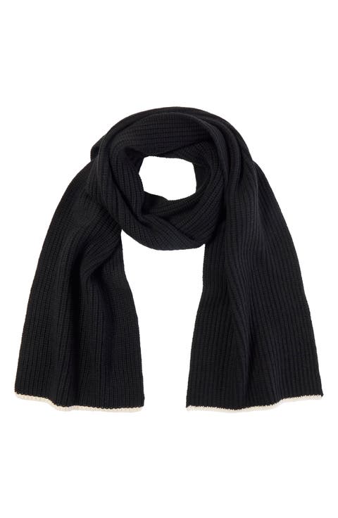 Wool & Cashmere Shaker Stitched Scarf