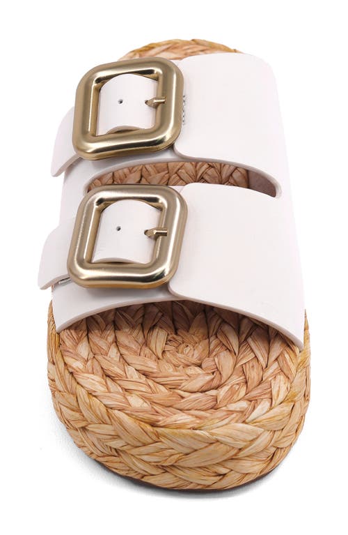 Shushop Billie Jute Slide Sandal In Brown