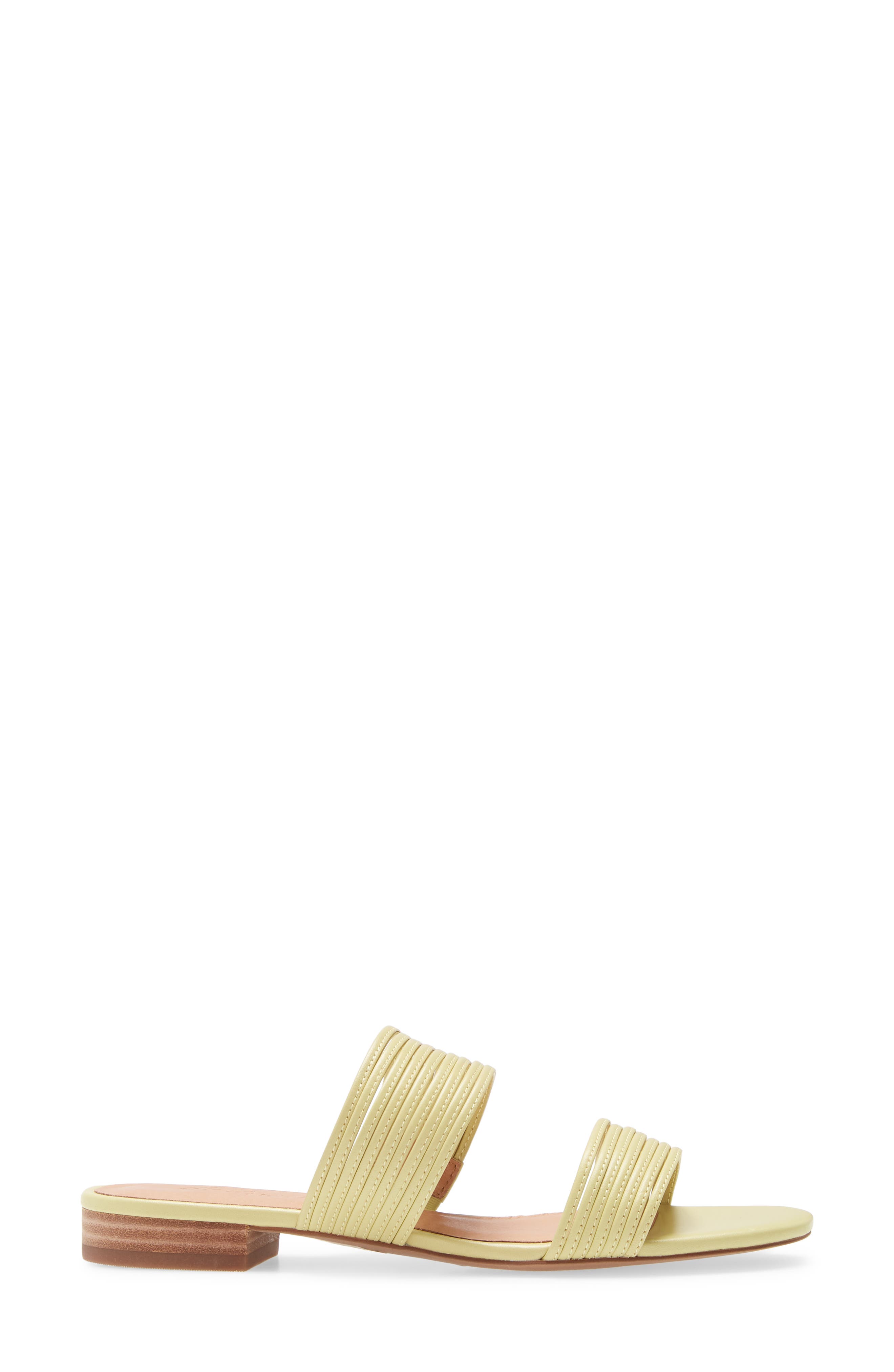 The Meg Slide Sandal, Alternate, color, PALE LEMONGRASS LEATHER