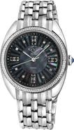 GV2 Palermo Black Mother of Pearl Dial Diamond Bracelet Watch, 35mm - 0.04ct.