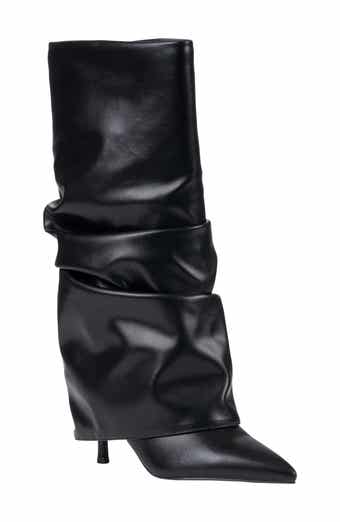 Axel Pointed Toe Faux Leather Slouchy Tall Boot