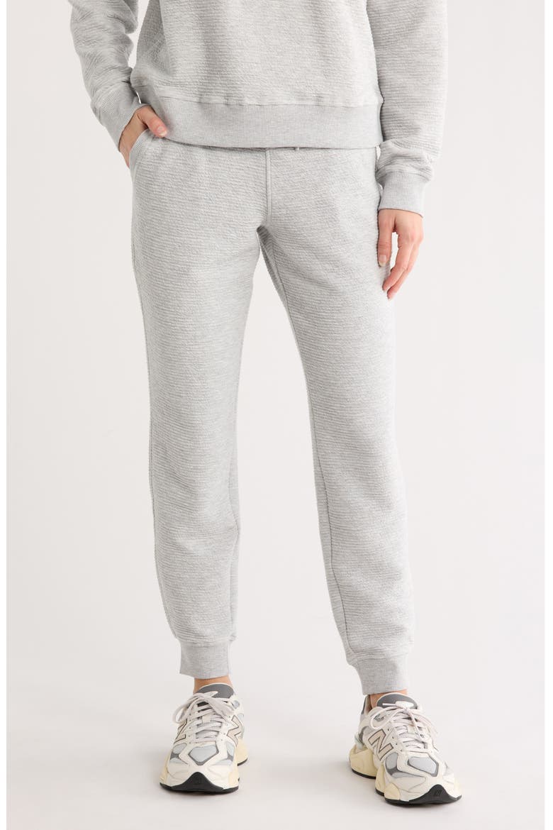 Cotton Blend Rib Sweatpants, Main, color, HEATHER LIGHT GREY