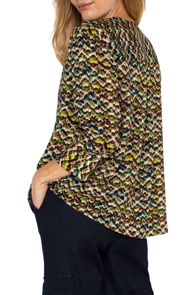 Liverpool Zigzag Stripe Stretch Woven Pullover Top, Alternate, color, 