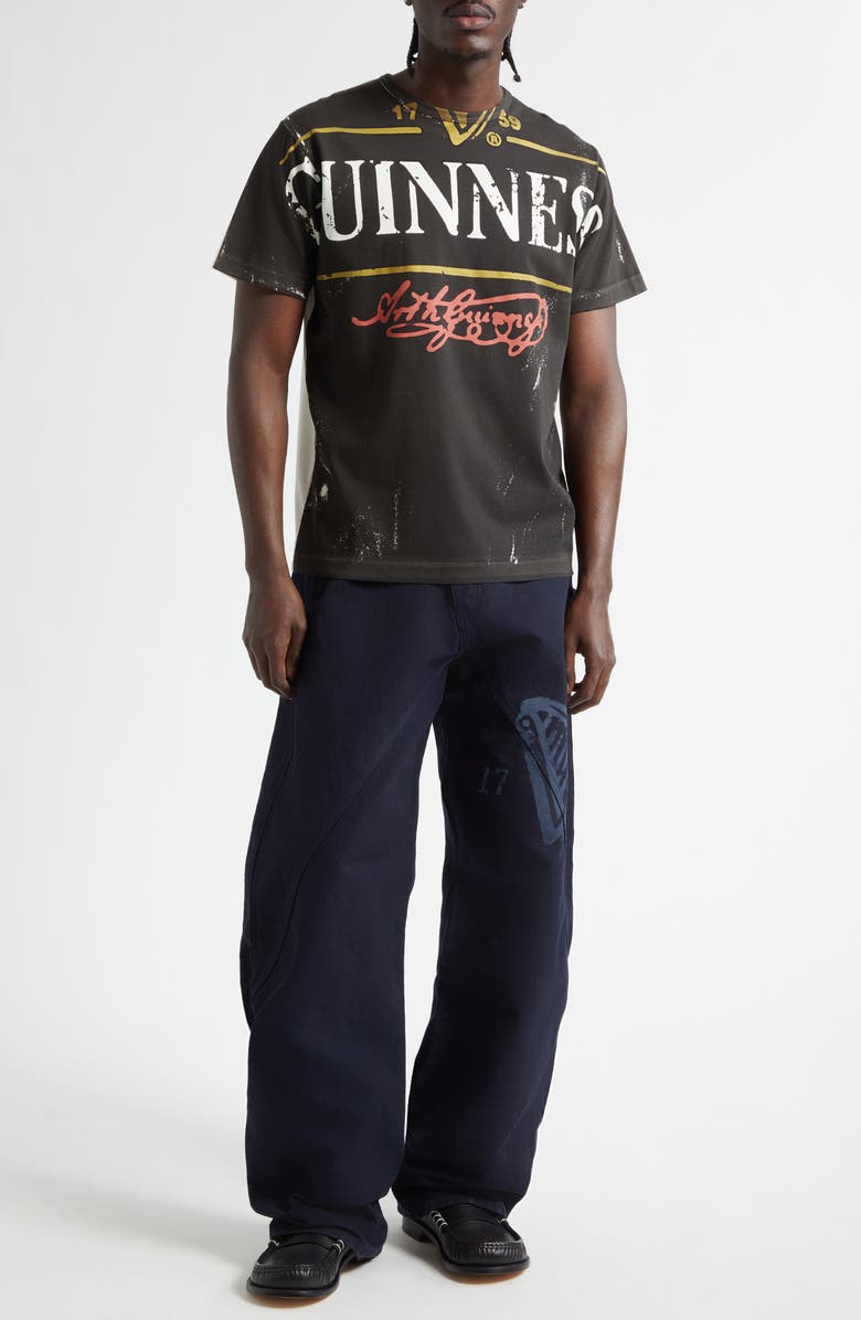 JW Anderson x Guinness Bottle Top Graphic T-Shirt, Alternate, color, Black