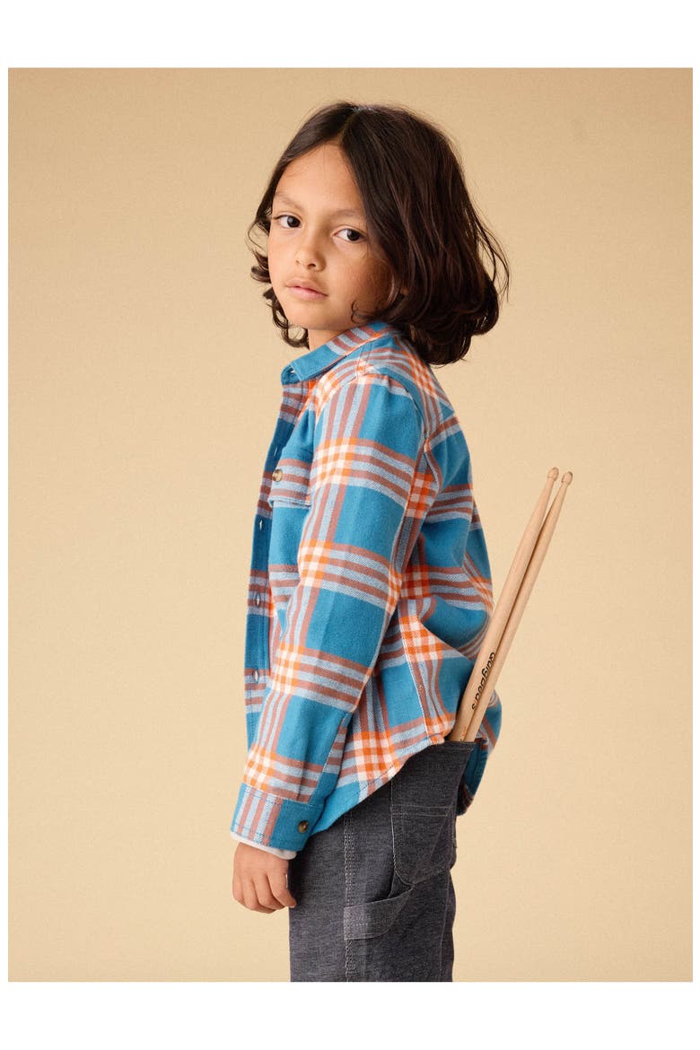 Flannel Button Up Shirt, Alternate, color, KORBP204