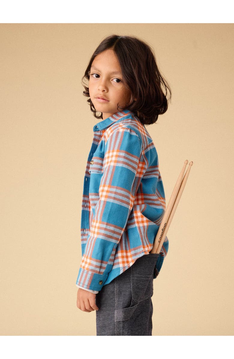 Tea Collection Flannel Button Up Shirt, Alternate, color, Korbp204