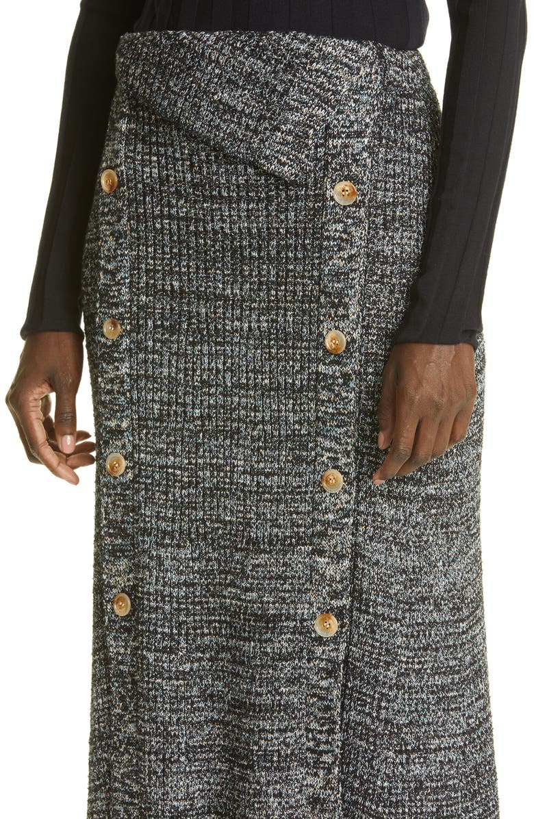 St. John Collection Bouclé Rib Midi Skirt, Alternate, color, 