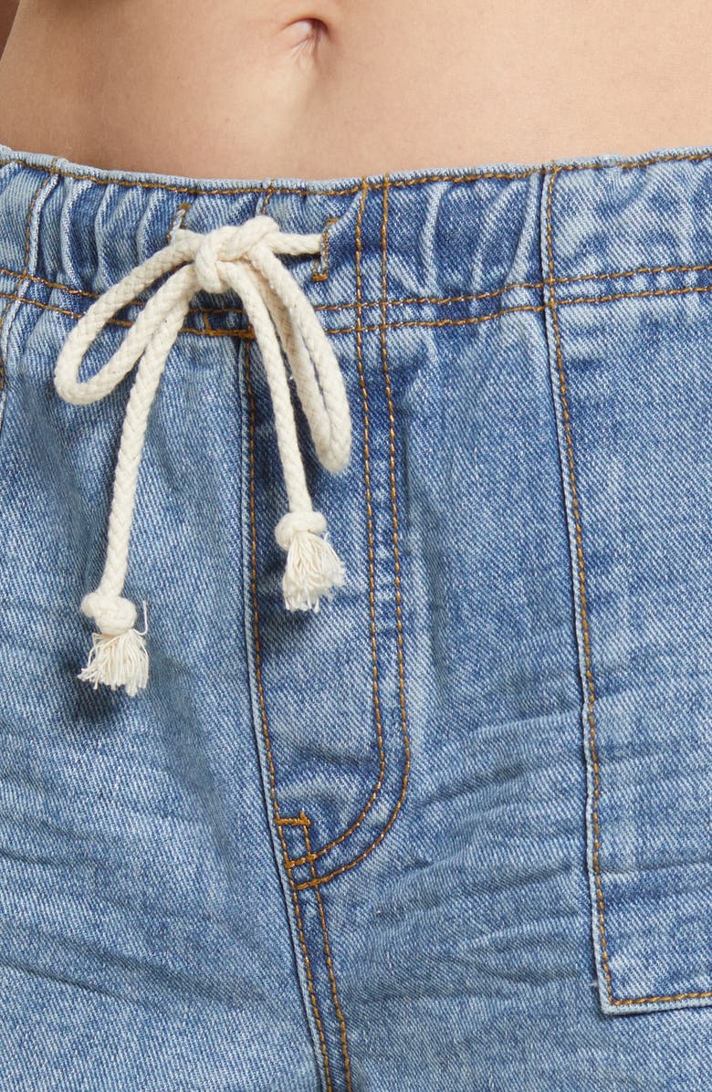 One Teaspoon Shabby Bandits Drawstring Denim Shorts, Alternate, color, 