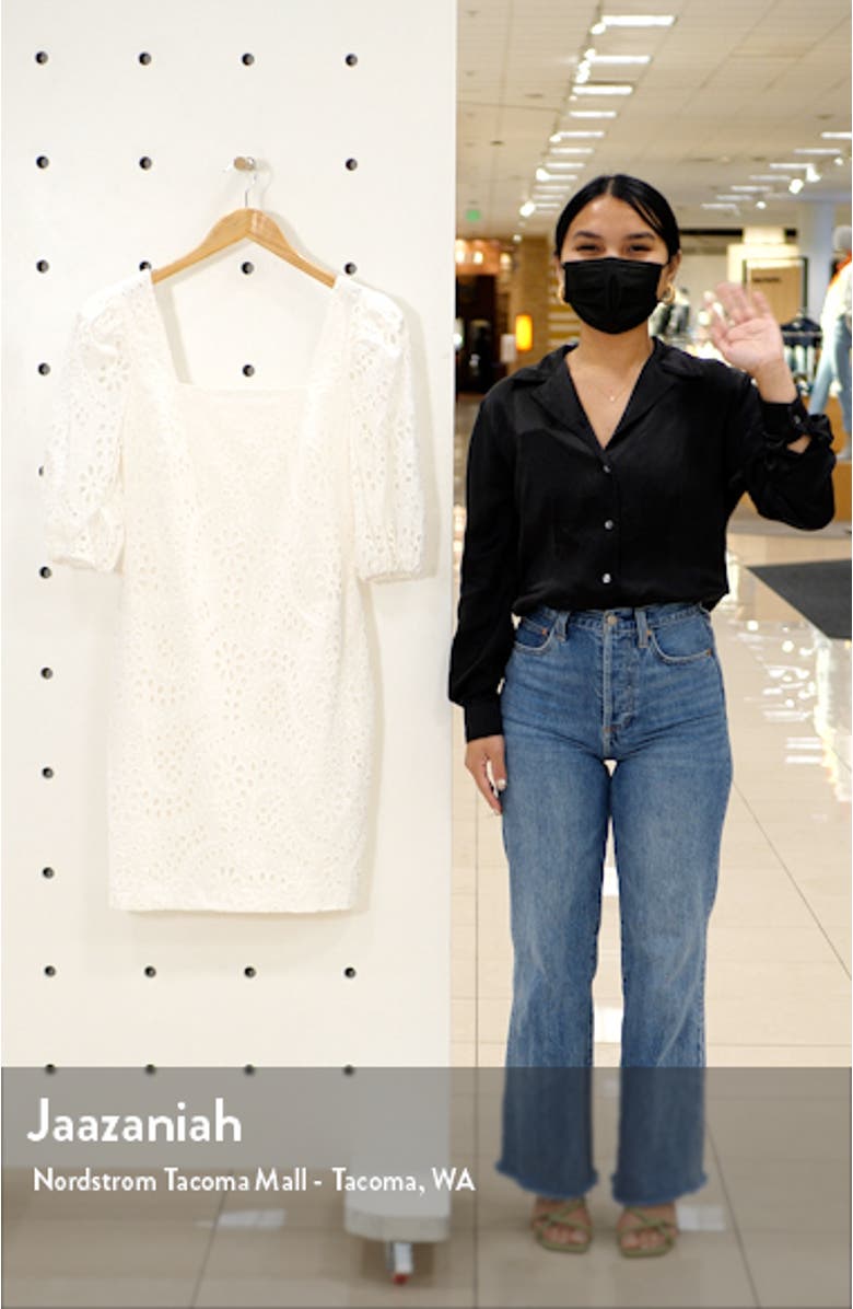 Balloon Sleeve Eyelet Dress, sales video thumbnail