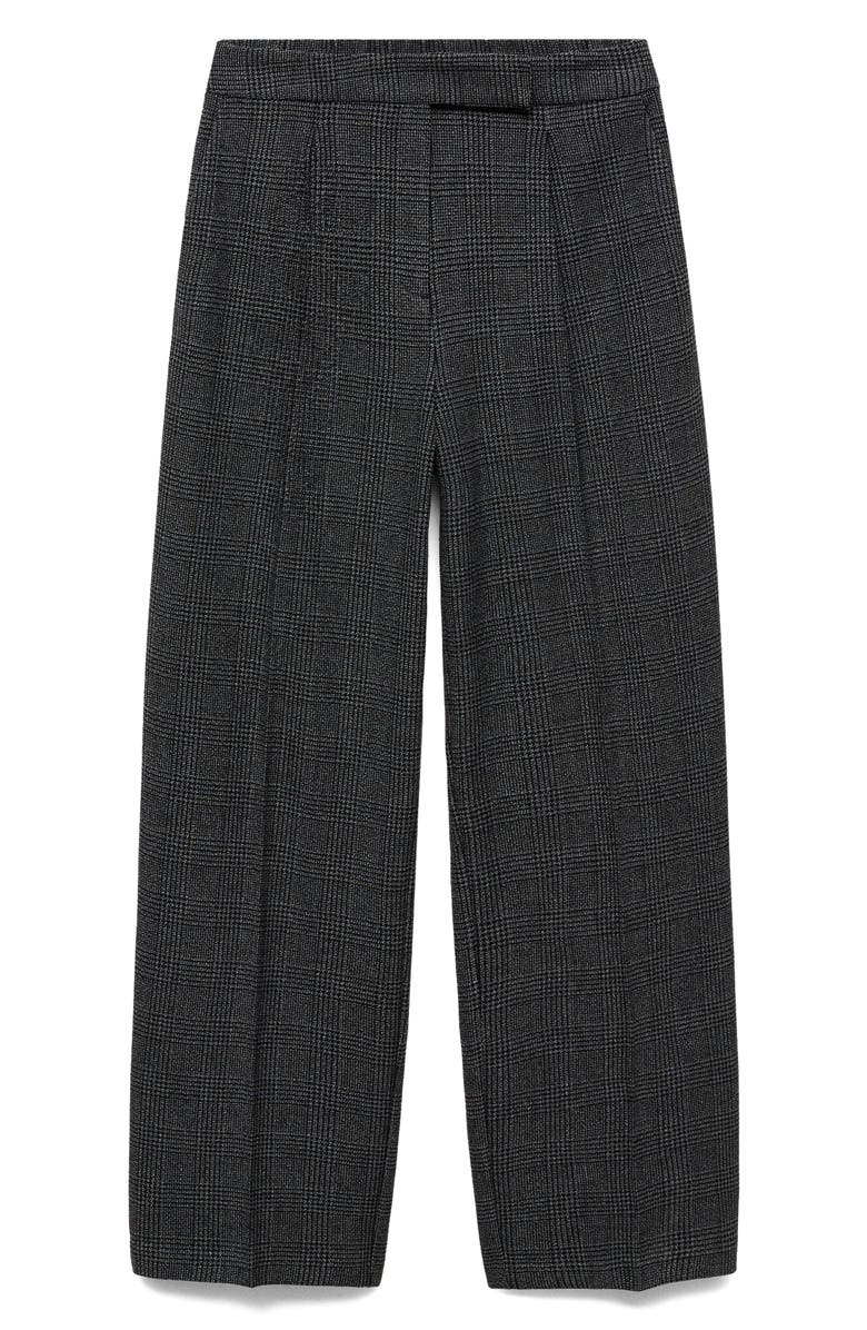 MANGO Straight Leg Tweed Pants, Alternate, color, 