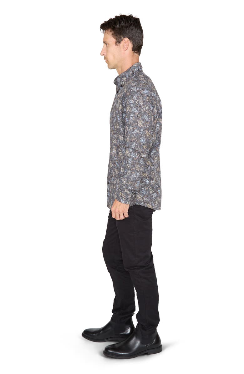 Lords of Harlech Morris Button-Up Shirt, Alternate, color, Madrid Paisley Smoke