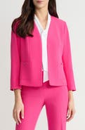 KASPER Stretch Crepe Open Front Blazer