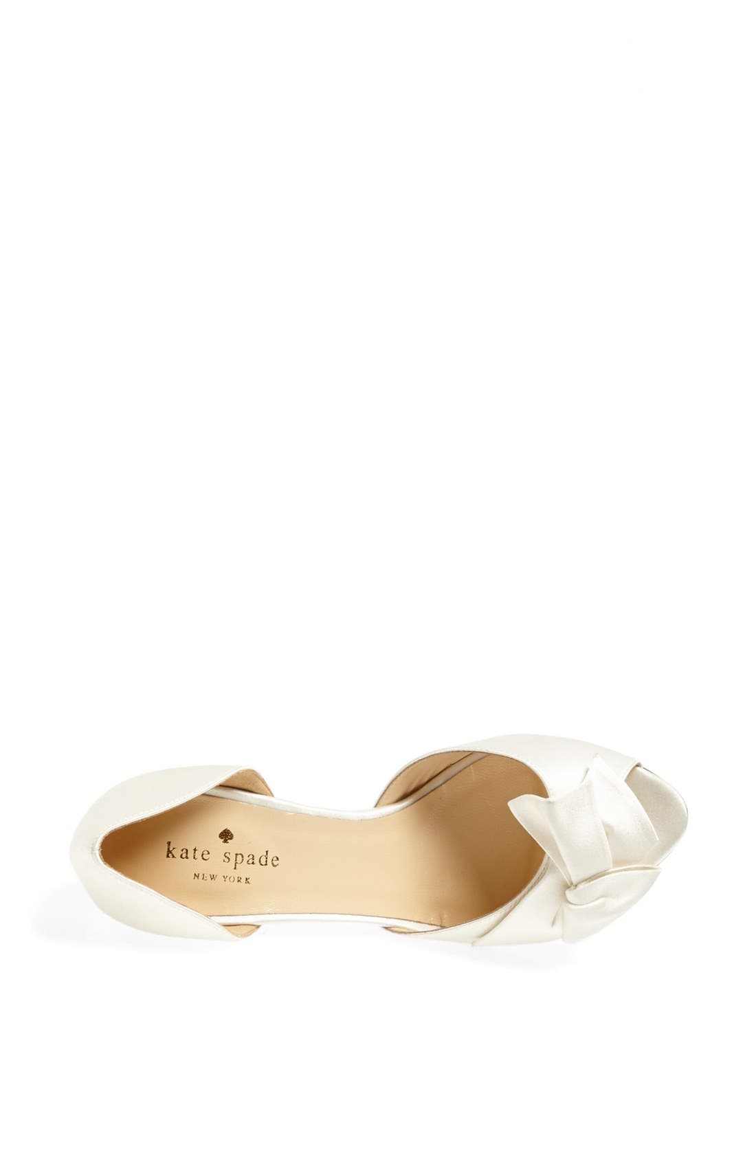 'sala' pump, Alternate, color, IVORY SATIN/ GOLD GLITTER