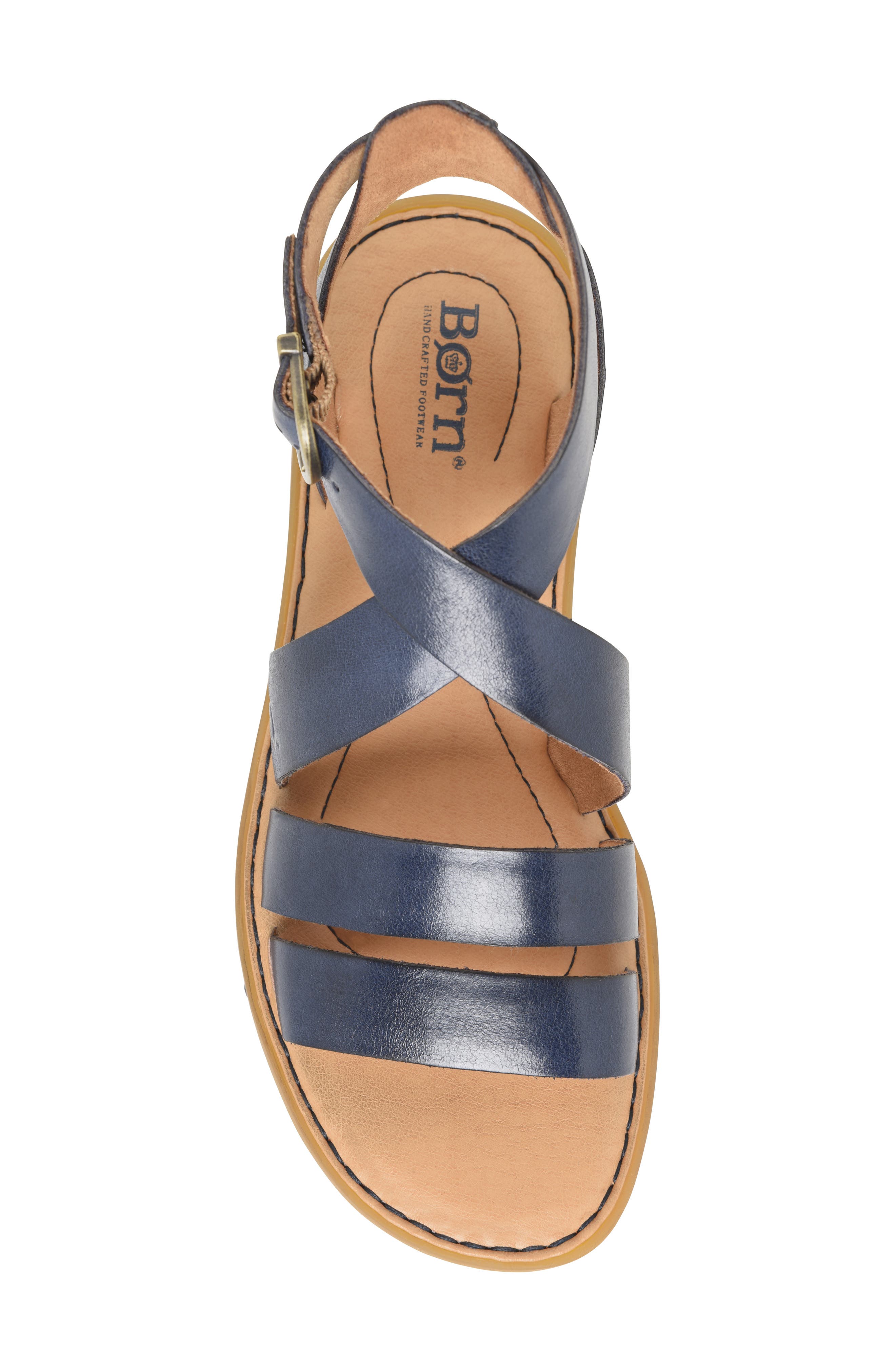 Imogen Ankle Strap Sandal, Alternate, color, NAVY LEATHER