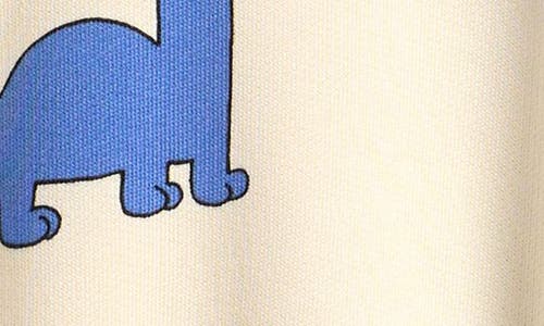 Mini Rodini Dino Print Organic Cotton Sweatshirt In White