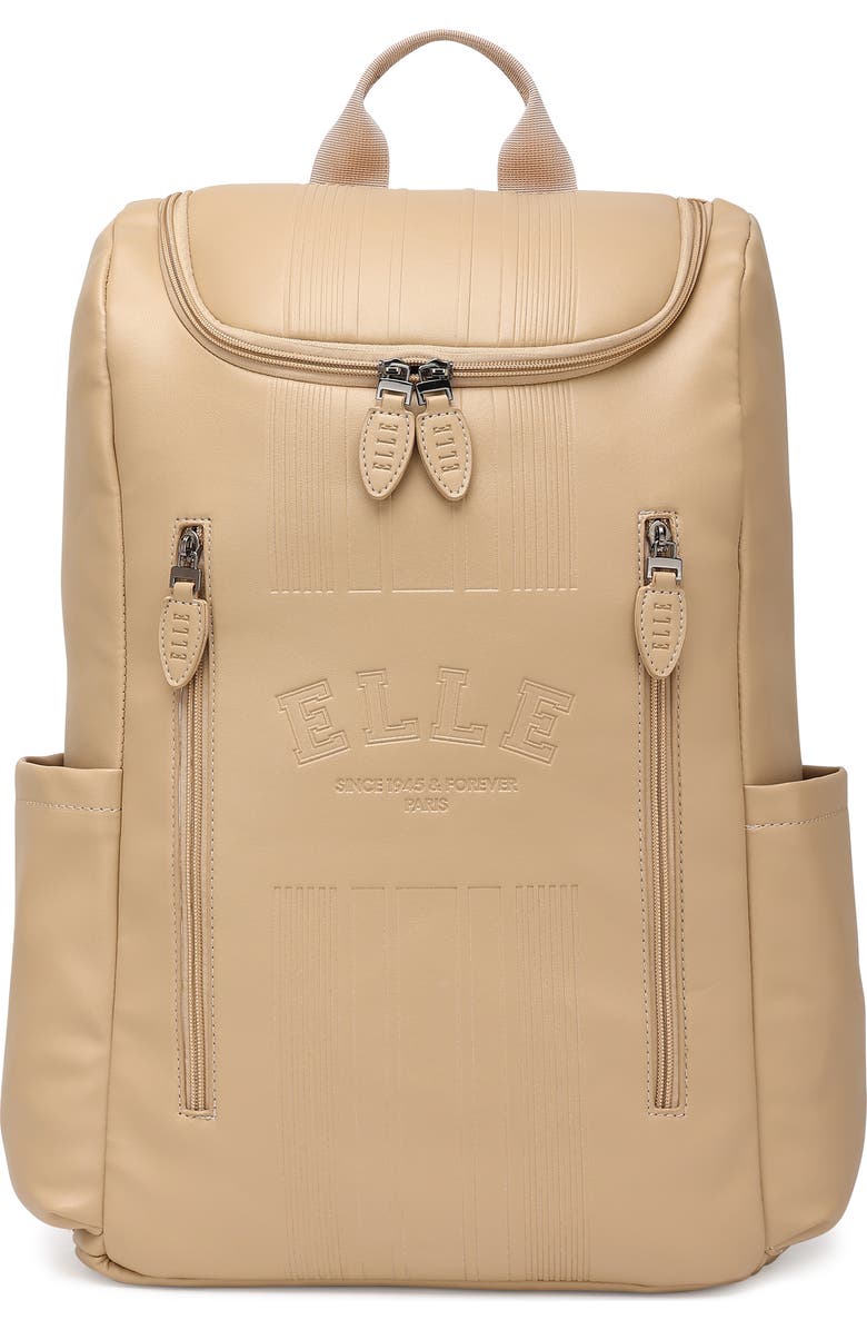 ELLE Roamer 22L Vegan Leather Backpack, Main, color, Nude