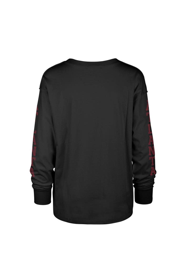 Women's '47 Black Atlanta Falcons Tom Cat Lightweight Long Sleeve T-Shirt, Alternate, color, Black