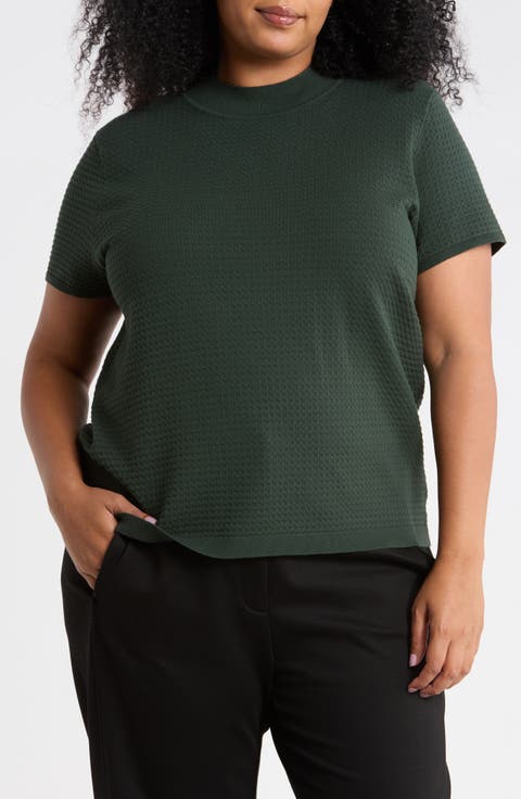 Short Sleeve Ribbed Sweater