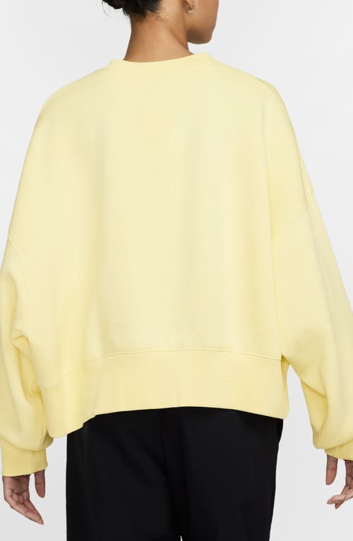 Nike Phoenix Fleece Crewneck Sweatshirt In Yellow