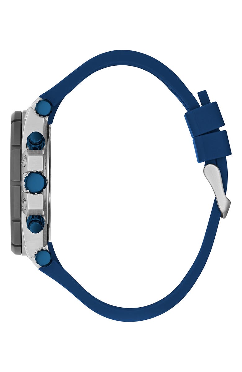 GUESS Multifunction Nylon and Silicone Strap Watch, 48mm, Alternate, color, 