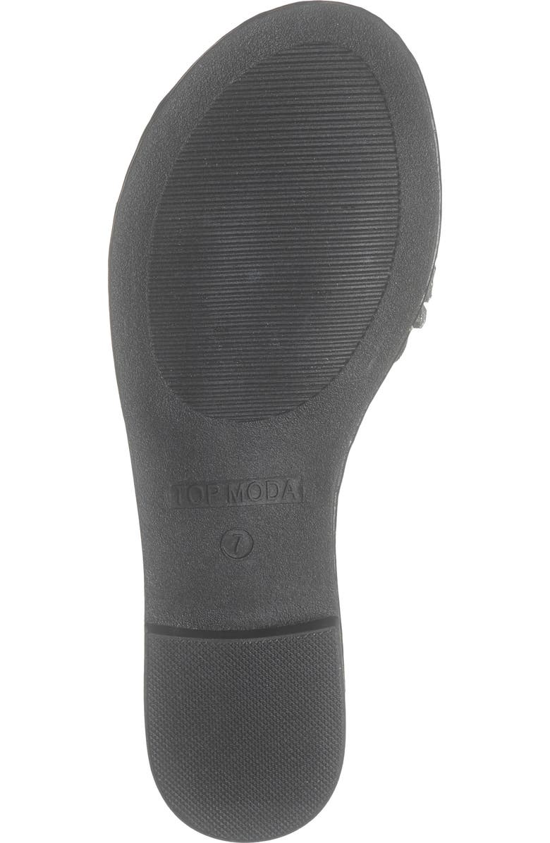 TOP MODA Paz Slide Sandal, Alternate, color, Black Denim