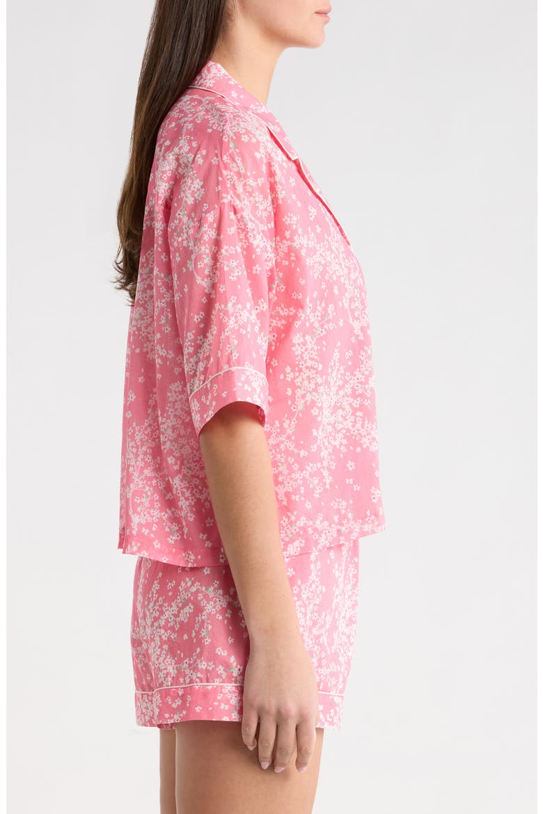 Cheri Blossom Cotton Sateen Short Pajamas, Alternate, color, PINK LEMONADE