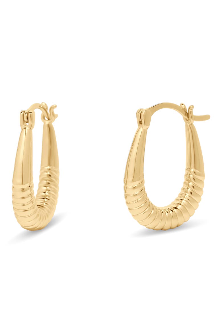 Rory Textured Hoop Earrings, Main, color, GOLD