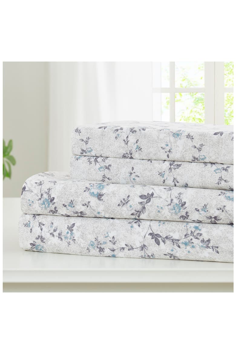 Printed 4-Piece Sheet Set, Alternate, color, BLUE