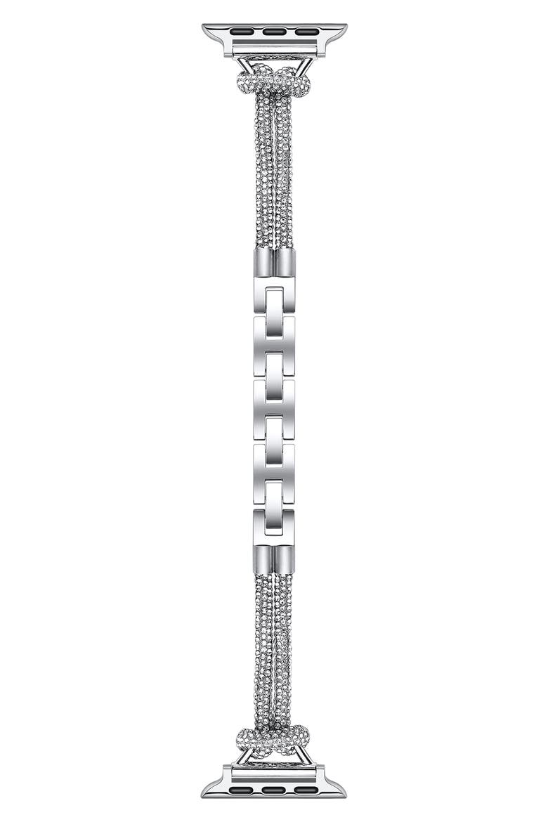Serena Pavé Crystal Apple Watch® Watchband, Alternate, color, SILVER
