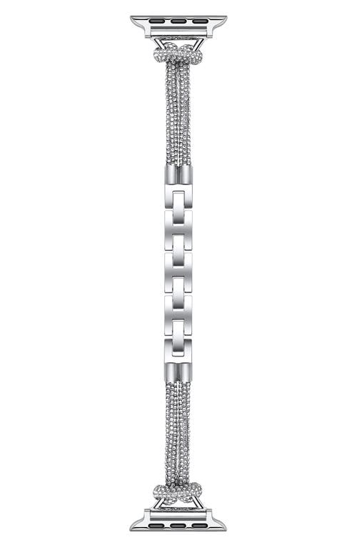 The Posh Tech Serena Pavé Crystal Apple Watch® Watchband In Silver