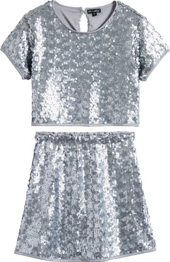 Kids' Sequin Top & Skirt Set