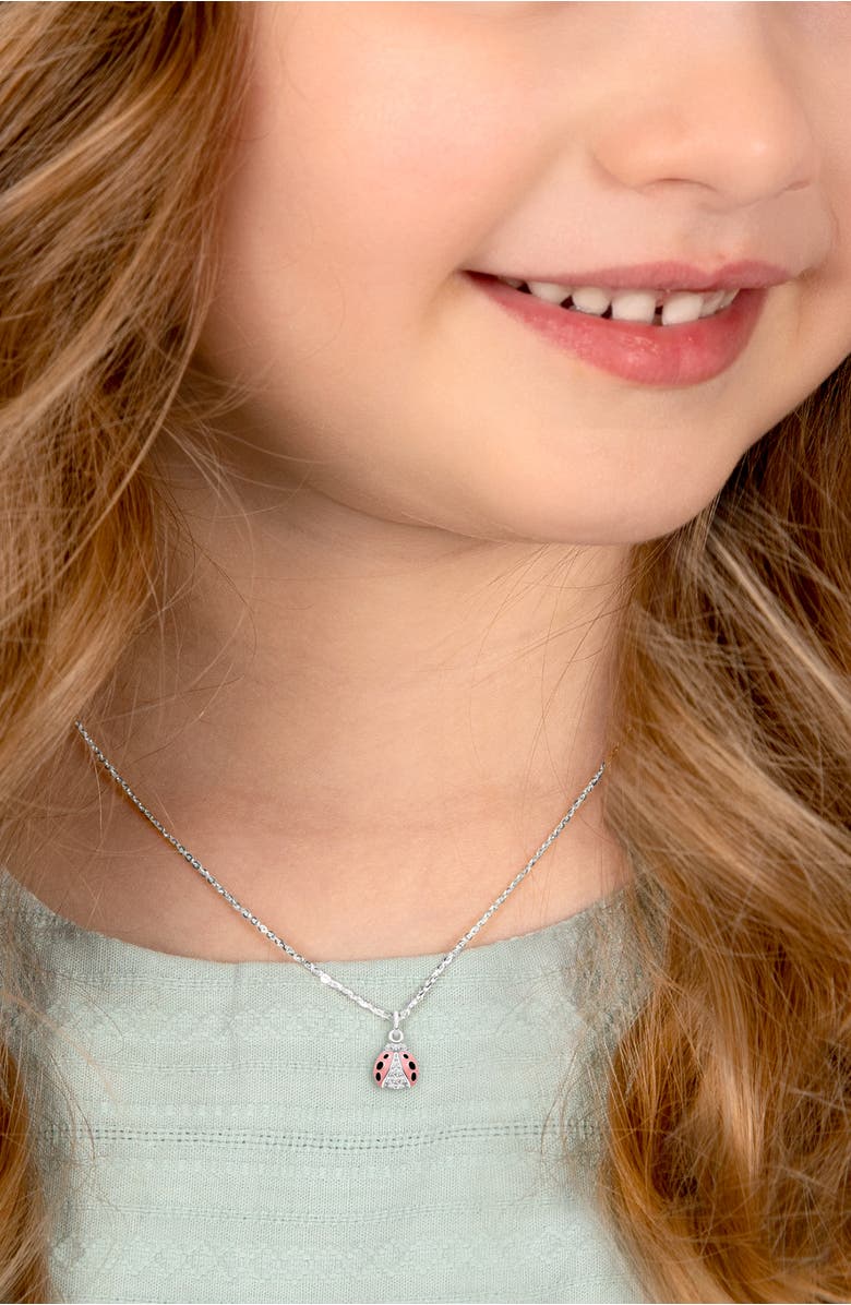 Tiny Blessings Sterling Silver Love Bug 12-14" Necklace, Alternate, color, Sterling Silver