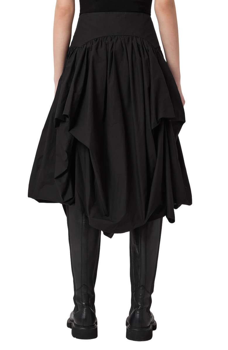 AllSaints Juniper Bubble Hem Skirt, Alternate, color, Black