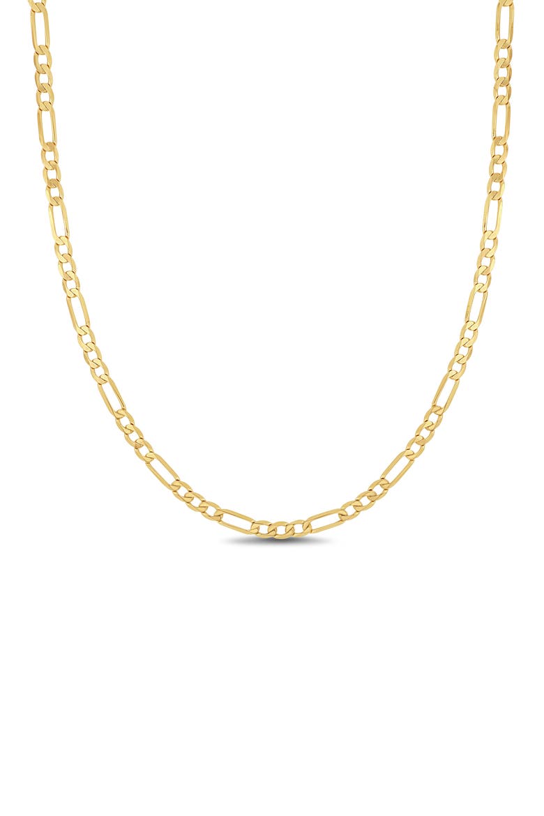 14K Gold Figaro Chain Necklace, 4mm, Main, color, 14KY