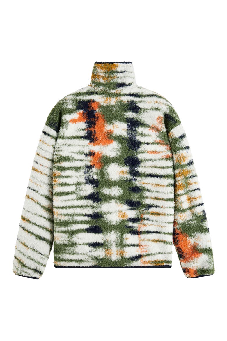 Jacquard Tie Dye Fleece Jacket, Alternate, color, 6781-HARMONICA TIE DYE