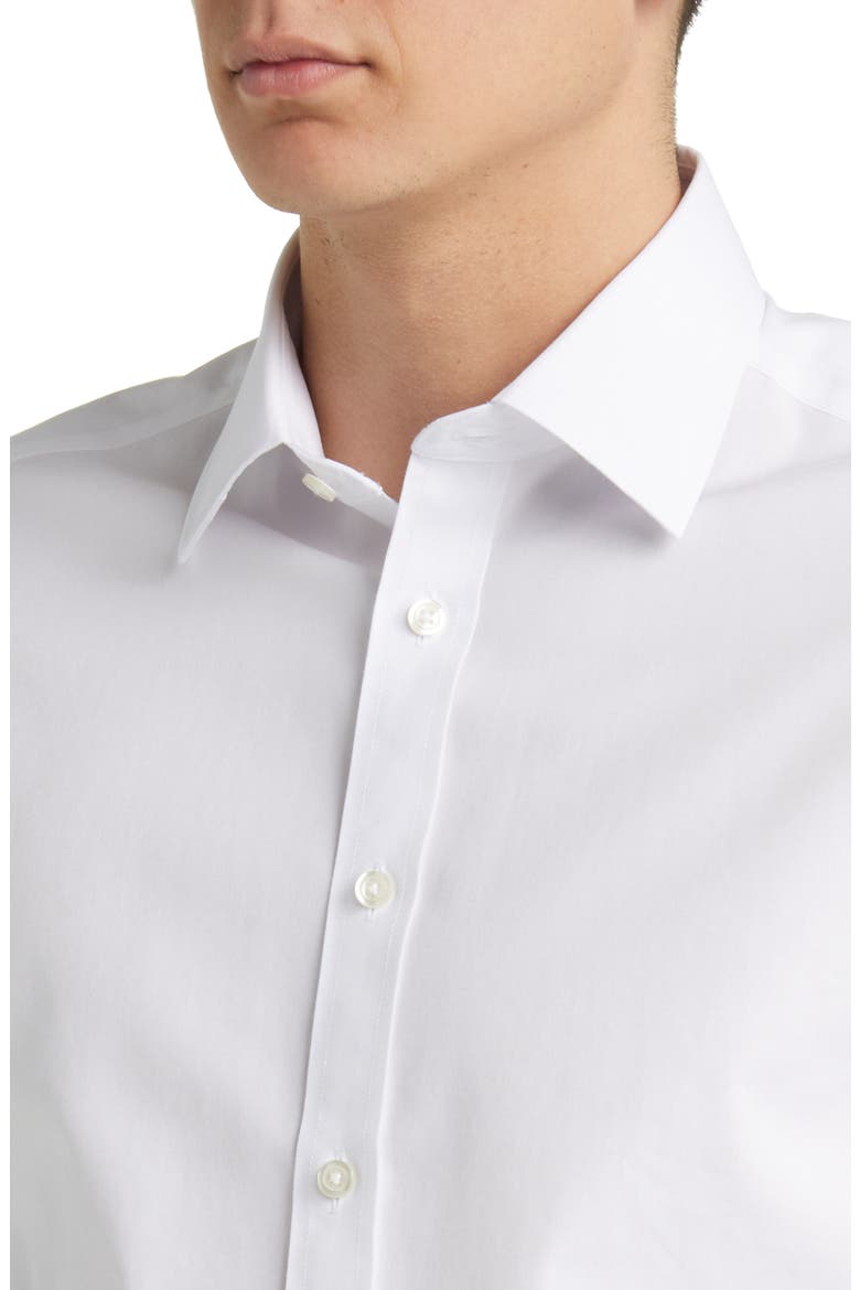 Non-Iron Poplin Shirt, Alternate, color, WHITE