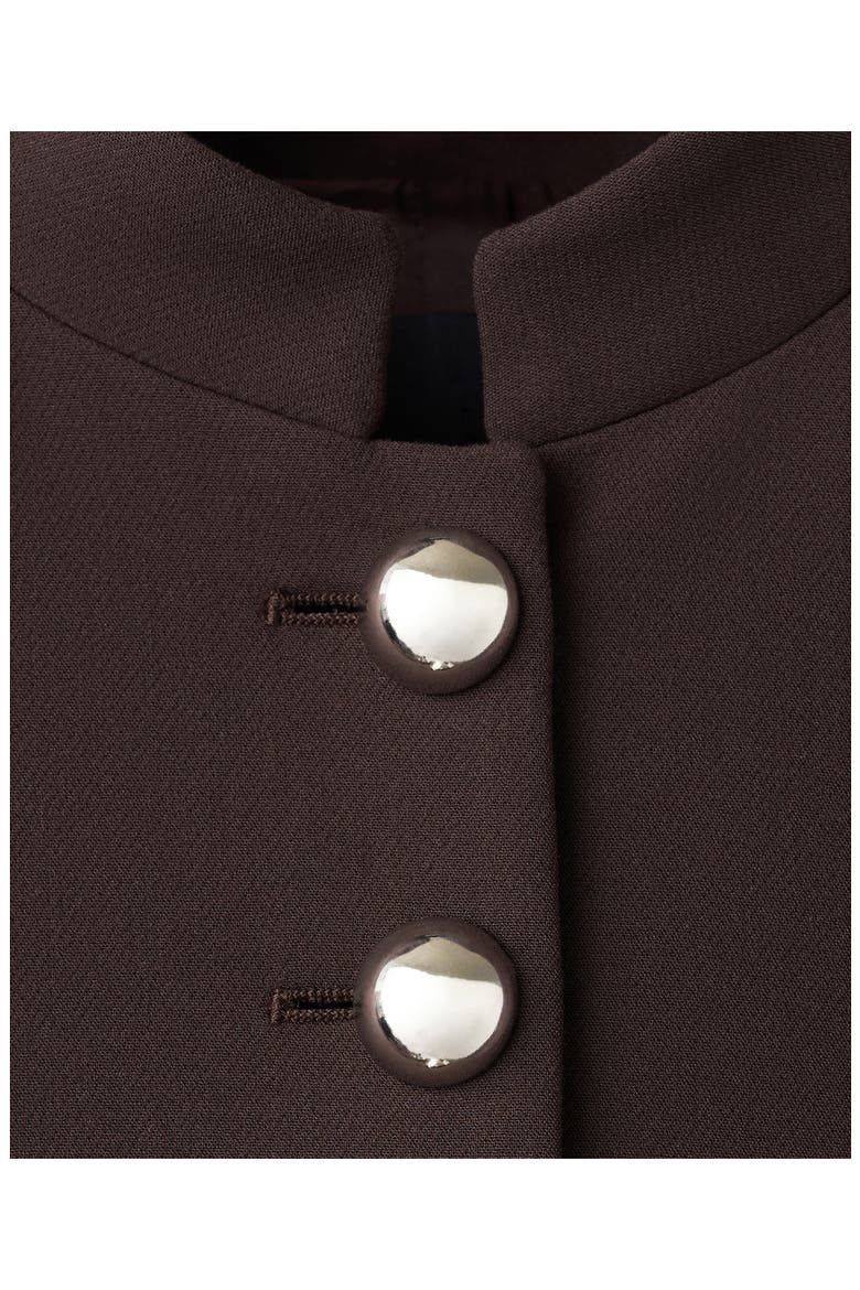 Button Front Jacket, Alternate, color, BROWN